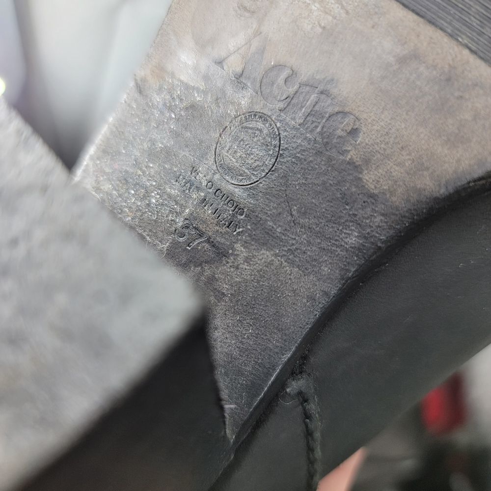 Acne studios pistol short leather boots black - Picture 11 of 11